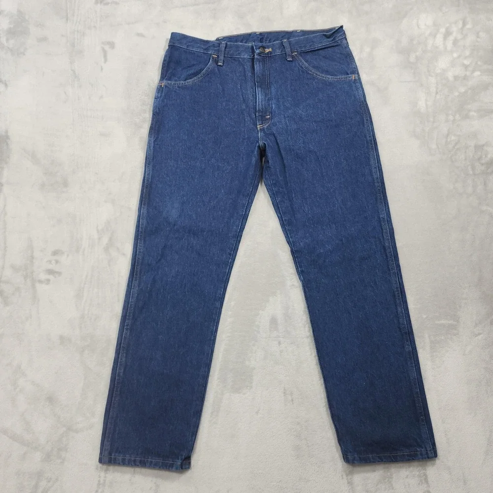 Rustler Jeans Mens 36x30 Blue Straight Leg Regular Fit Heavy Denim Casual Work